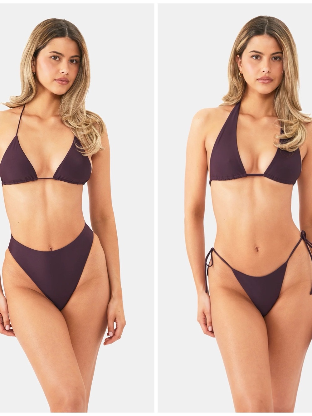 NEW Nyud Bikini Set Rio Bottom & Ivy Top in Fig Purple Size Medium
